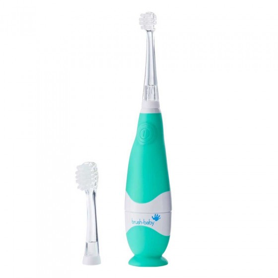 pop Dicteren lengte Brush Baby Sonic Elektrische Tandenborstel (+ 1 extra Tandenborstelkopje)  Mint - Blabloom duurzame conceptstore voor het hele gezin