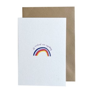 Blabloom x Hello August Postkaart 'Jij verdient een regenboog' #1