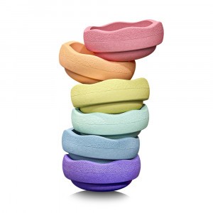 Stapelstein Stapelstenen Pastel Rainbow (6 stuks)