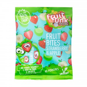 Fruitfunk Fruit Bites "Apple/Strawberry" (10 zakjes)