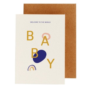 Hello August Postkaart 'Welcome to the world Baby'