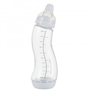 Difrax Glazen S-fles Natural (250 ml) White