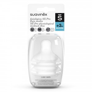 Suavinex Silicone speen Rond +3 maand Medium Flow (Duopack)