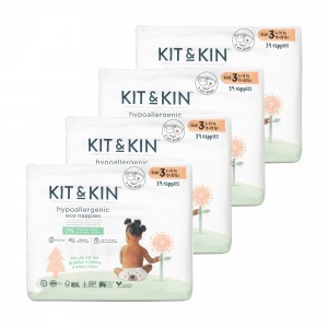 Kit & Kin Wegwerpluiers Maxi (maat 3) (4 pakken) Voordeelpakket