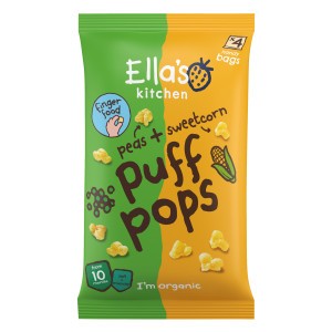 Ella's Kitchen Erwten Maïs Puff Pops (4 x 9 g) 