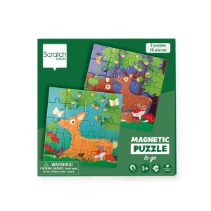 Scratch Magnetisch Puzzelboek To Go - Bosdieren