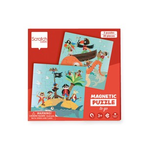 Scratch Magnetisch Puzzelboek To Go - Piraten