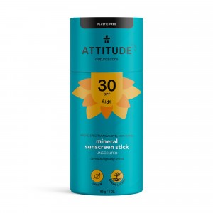 Attitude Baby & Kids 100% minerale Zonnebrandstick, SPF30, Parfumvrij (85gr)