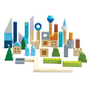 PlanToys Bouwblokken (45 stuks) 'Urban City' 