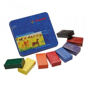 Stockmar Wasblokjes Standaard Assortiment (8 kleuren) in een blikken doos