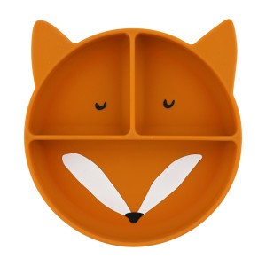 Trixie Siliconen Bord met vakjes en zuignap Mr. Fox