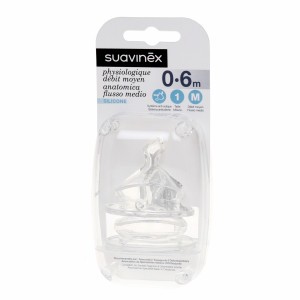 Suavinex Anatomische Silicone speen 0-6 maand Medium Duopack  