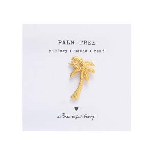 A Beautiful Story Broche Palmboom Verguld