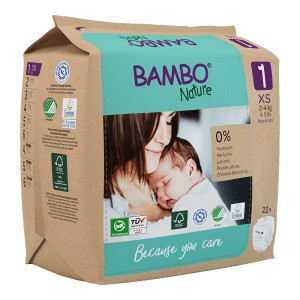 Bambo Nature Babyluiers Maat 1 (2-4 kg), 22 stuks