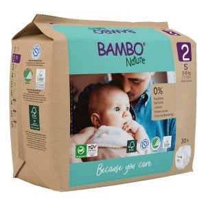 Bambo Nature Babyluiers Maat 2 (3-6 kg), 30 stuks