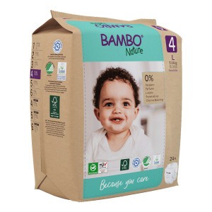 Bambo Nature Babyluiers Maat 4 (7-14 kg), 24 stuks