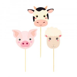 My Eco Friendly Party 'Boerderijdieren' Cake Toppers