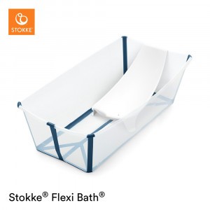 Stokke Flexi Bath X-Large Transparant Blue + Newborn Support