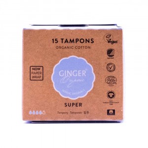 Ginger Organic Tampons Super (15 stuks)