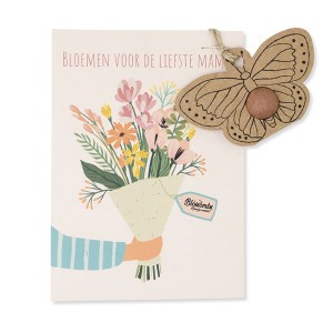Blossombs Hanger Vlinder 'Bloemen voor de liefste mama'