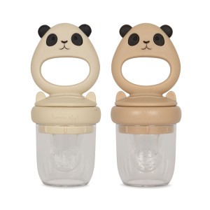Konges Slojd Silicone Teething Feeder (2-pack) Panda Shell Mix
