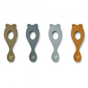 Liewood Liva Silicone Lepels (4-pack) Blue Multi Mix 