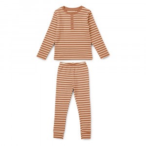 Liewood Wilhelm Pyjama 2-delig Stripe: Tuscany Rose/Sandy