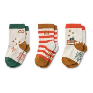 Liewood Silas Sokken (3-pack) Holiday Sandy Mix