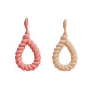 Oyoy Mellow Handle Silicone Lepels (2-pack) Vanilla/Rose