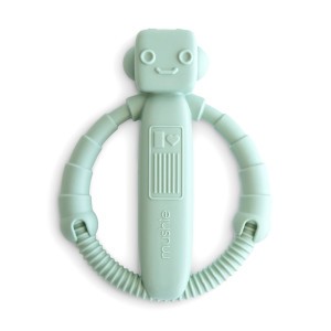 Mushie Silicone Bijtring/Rammelaar Robot
