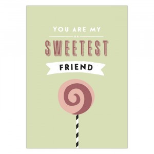 Olli + Jeujeu Postkaart "Sweetest Friend"