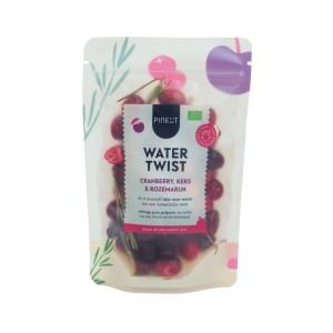 Pineut 'Watertwist' Pouchbag Cranberry, Kers & Rozemarijn
