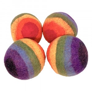 Papoose Toys Rainbow Ballen Small (4 stuks)