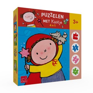 Clavis Puzzelen met Kaatje (4-in-1 puzzel) 'Dag Roodkapje'