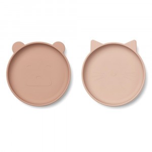 Liewood Olivia Silicone Bord (2-pack) Rose Mix