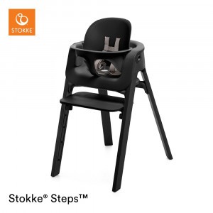 Stokke Steps Stoel Black + Babyset Black