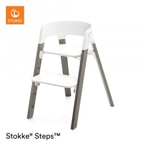 Stokke Steps Stoel White/Hazy Grey