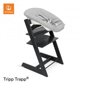 Stokke Tripp Trapp Stoel Black + Newborn Set Grey