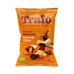 Trafo Groente Chips Wortel-Pastinaak-Rode Biet bio (75 g)